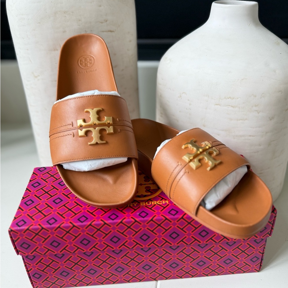 Tory Burch Everly Anatomic Cloud Calf Leather Ambra Size 8 BRAND NEW!!!